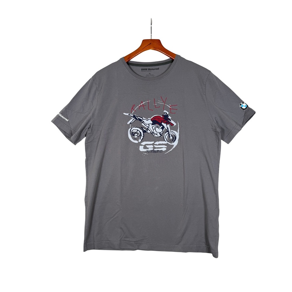 BMW Motorrad T-Shirt XL Gray R1250 GS Rallye Motorcycle Graphic